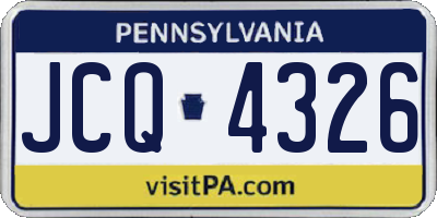 PA license plate JCQ4326