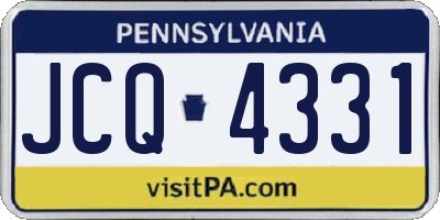 PA license plate JCQ4331