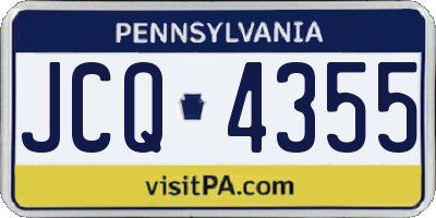 PA license plate JCQ4355