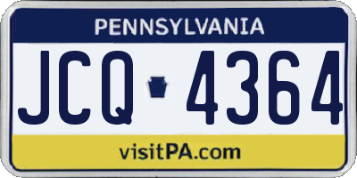 PA license plate JCQ4364