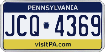 PA license plate JCQ4369