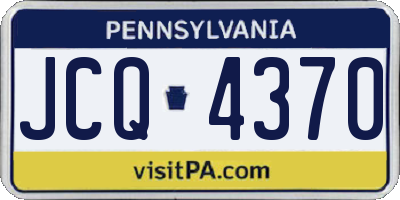 PA license plate JCQ4370