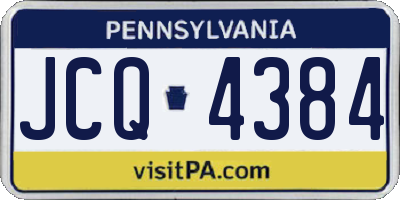 PA license plate JCQ4384