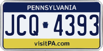 PA license plate JCQ4393