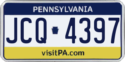 PA license plate JCQ4397