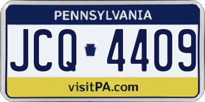 PA license plate JCQ4409