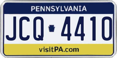 PA license plate JCQ4410