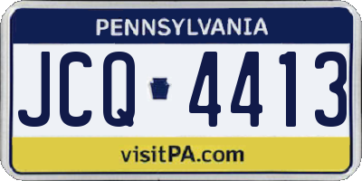 PA license plate JCQ4413
