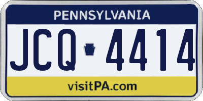 PA license plate JCQ4414