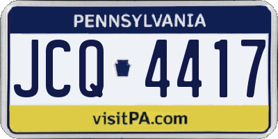 PA license plate JCQ4417