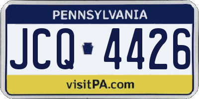 PA license plate JCQ4426