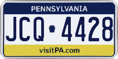 PA license plate JCQ4428