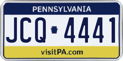PA license plate JCQ4441