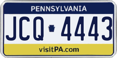 PA license plate JCQ4443