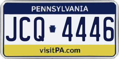 PA license plate JCQ4446