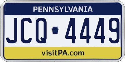 PA license plate JCQ4449