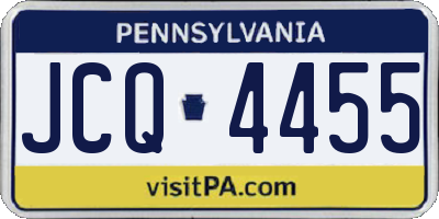 PA license plate JCQ4455