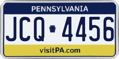 PA license plate JCQ4456