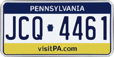 PA license plate JCQ4461