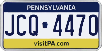 PA license plate JCQ4470