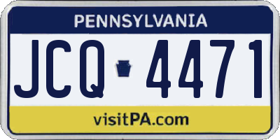 PA license plate JCQ4471