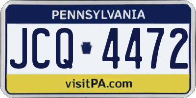 PA license plate JCQ4472