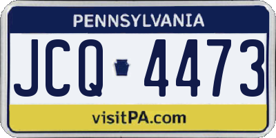 PA license plate JCQ4473