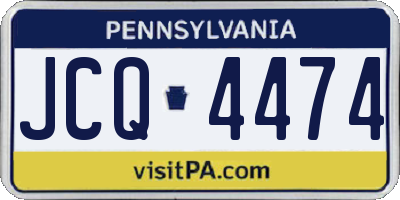 PA license plate JCQ4474