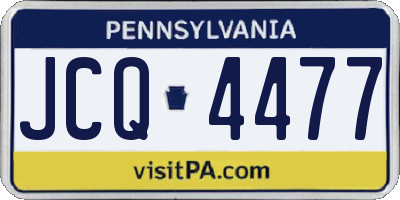PA license plate JCQ4477