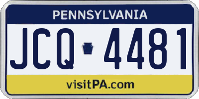 PA license plate JCQ4481