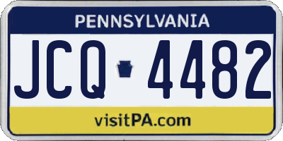 PA license plate JCQ4482