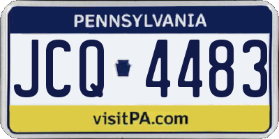 PA license plate JCQ4483