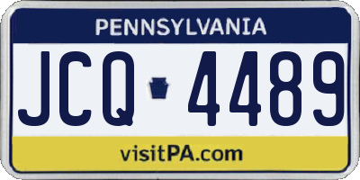PA license plate JCQ4489