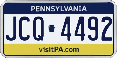 PA license plate JCQ4492