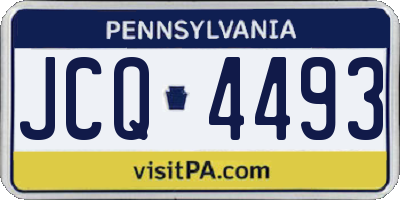 PA license plate JCQ4493