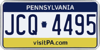 PA license plate JCQ4495