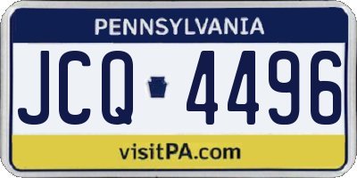PA license plate JCQ4496