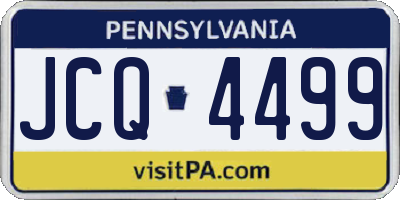 PA license plate JCQ4499