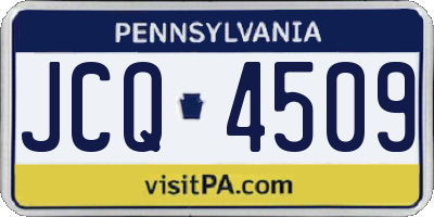 PA license plate JCQ4509