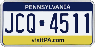 PA license plate JCQ4511
