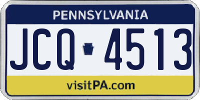 PA license plate JCQ4513