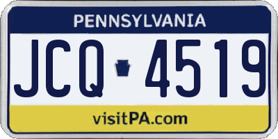 PA license plate JCQ4519