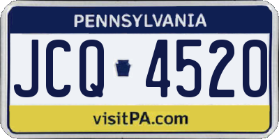 PA license plate JCQ4520