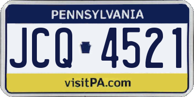 PA license plate JCQ4521