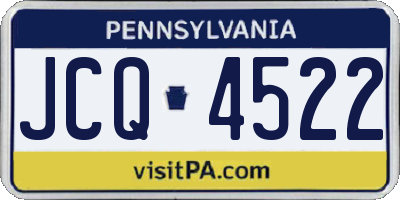 PA license plate JCQ4522
