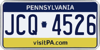 PA license plate JCQ4526