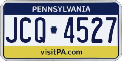 PA license plate JCQ4527