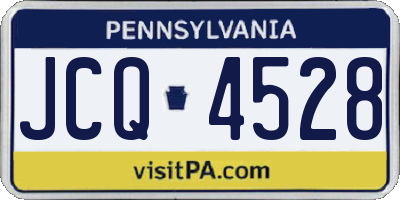 PA license plate JCQ4528