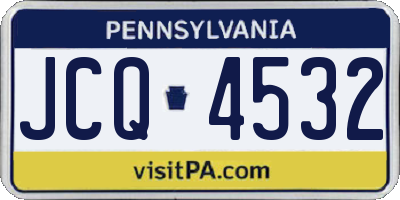 PA license plate JCQ4532