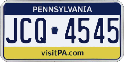 PA license plate JCQ4545